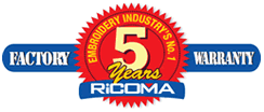 Embroidery - 5 Years Factory Warranty